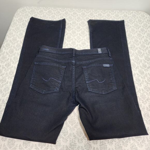 7 For All Mankind Dark Wash High Waist Bootcut Jeans Size 28 - Picture 4 of 4